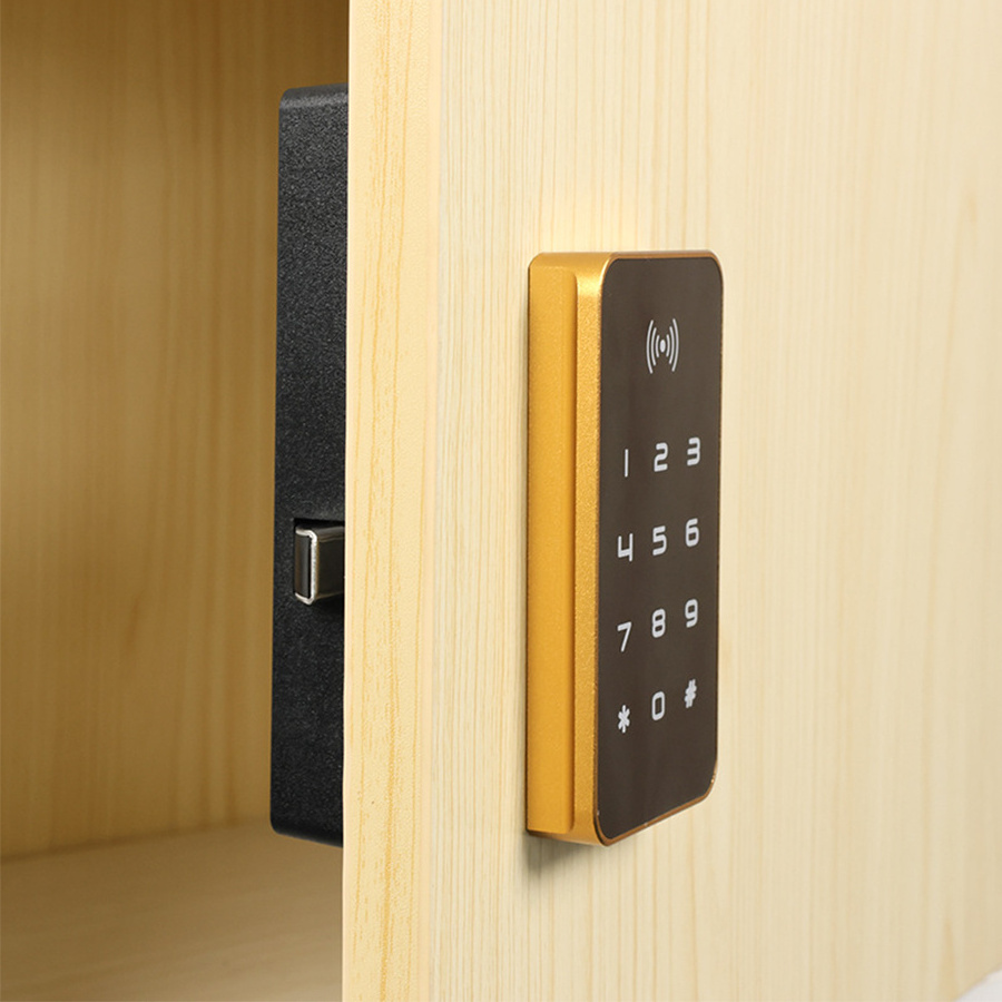 Locker Lock Keyless Password Swipe ID Card Digital File Storage Cabinet Smart Drawer Lock with Keypad