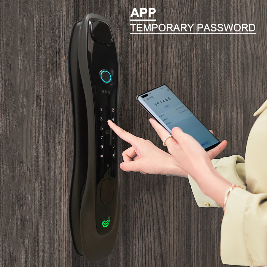 APP Remote Control 3D Face Recognition Digital Password Code Electronic Keyless Safety Smart Door Fingerprint Lock With Camera