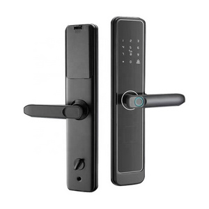 Smart Electric Fingerprint Cerradura Inteligente Con Huella Digital Interior Exterior Gate Main Door Handles Locks