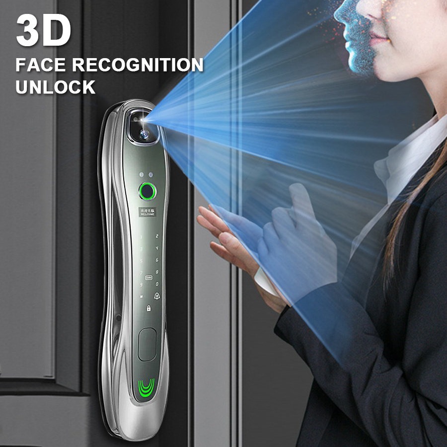 Wifi Tuya Rfid Card High Security Anti-theft Safe Electric Combination Digital Door Smart Fingerprint Scanner Touch Gate Locks