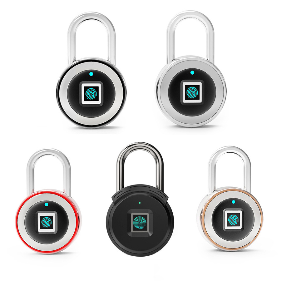 Smart Padlock APP IP65 Waterproof USB Rechargeable Phone Remote Small Fingerprint Bluetooth Cabinet Pad Locks