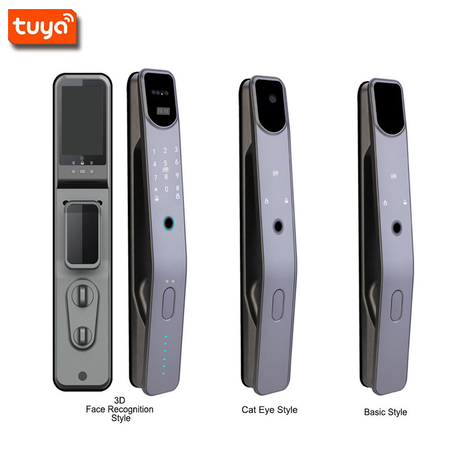 3D Face Intelligent Recognition Home Automatic Tuya App ZigBee Biometric ID Password Digital Fingerprint Smart Door Locks