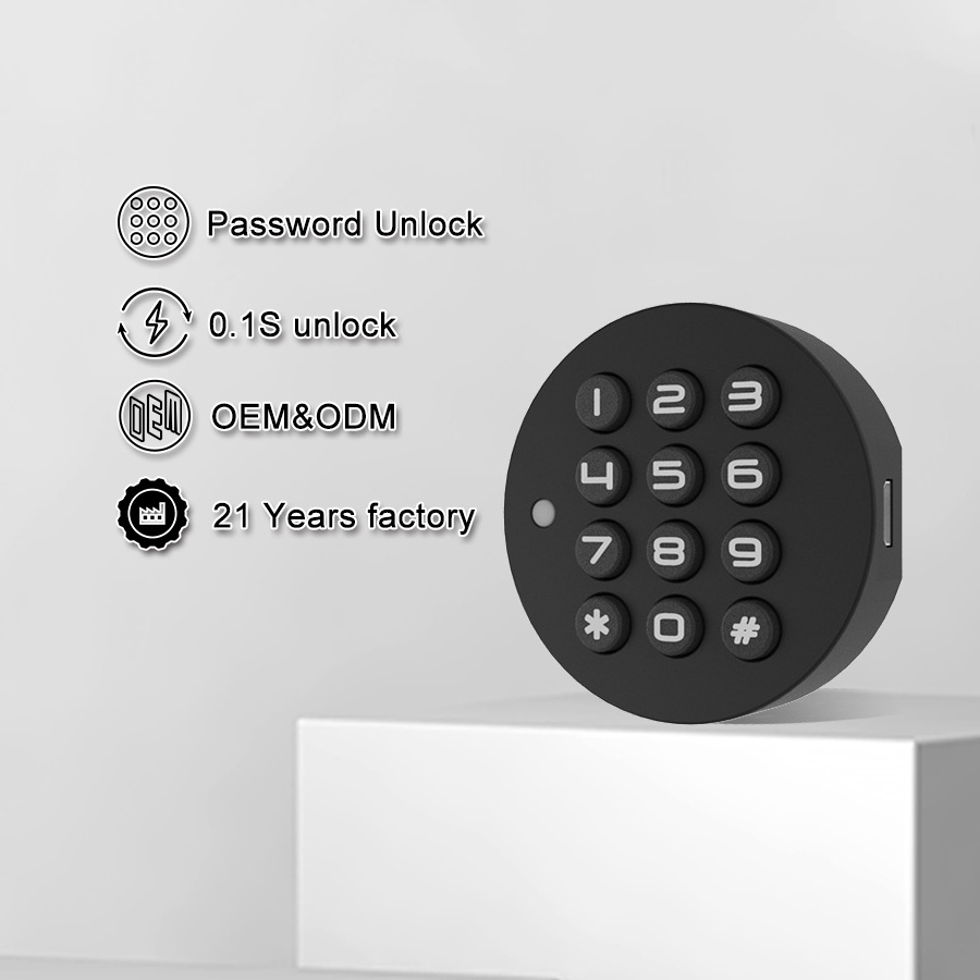 Filing Digital Drawer Lock Office ABS Plastic Code File Storage Cabinet Round Combination Password Locker Lock with 12 Digits