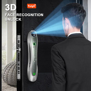 Apps Fingerprint Touch Screen Keyless Home High Security Anti Theft Siren Alarm Privacy Smart Door Locks with Emergency Unlock