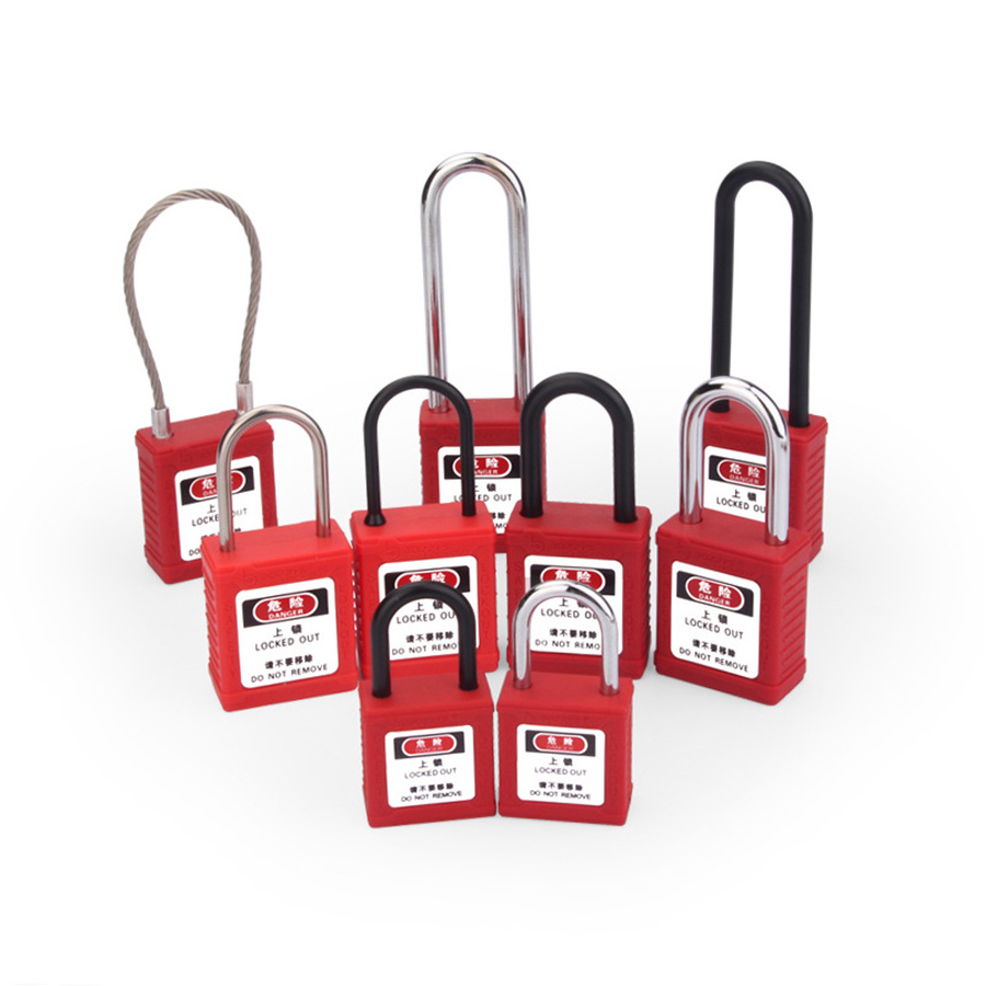 Manufacturer Custom Lockout Tagout Shackle Pad Lock Industrial Insulated Security Safety Padlock With Master Keys