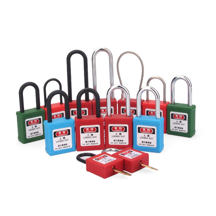 Manufacturer Custom Lockout Tagout Shackle Pad Lock Industrial Insulated Security Safety Padlock With Master Keys