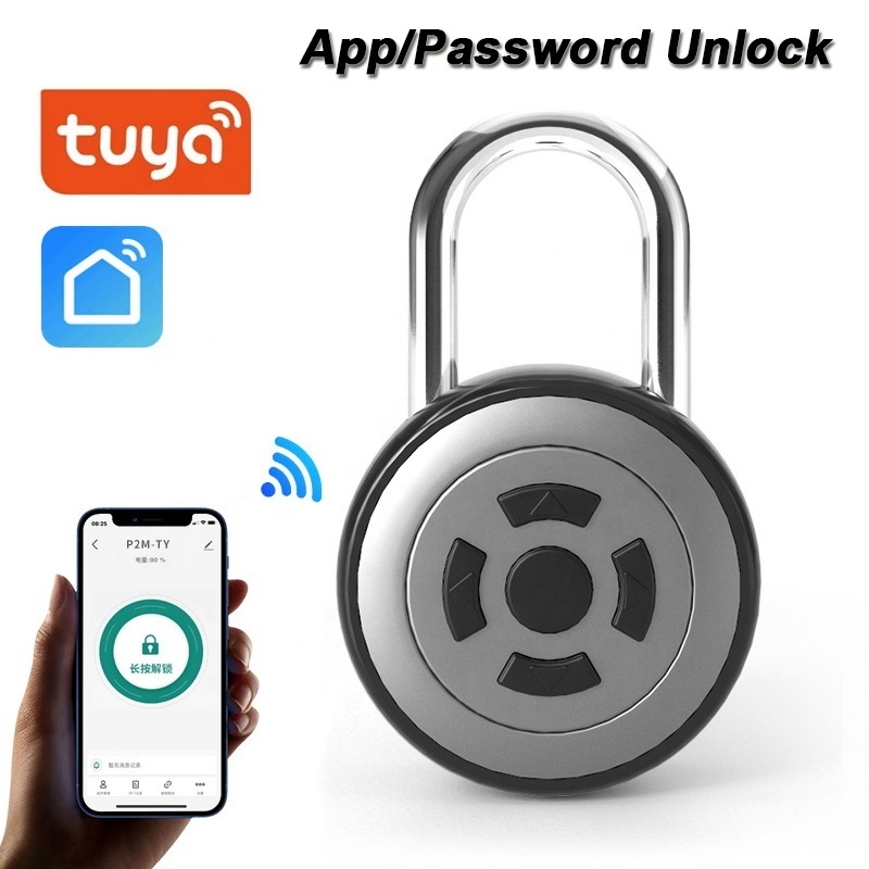 Custom Logo Water Proof Candado Con Huella Digital Lock Fingerprint Wifi Blue Tooth Smart Padlock for Gym