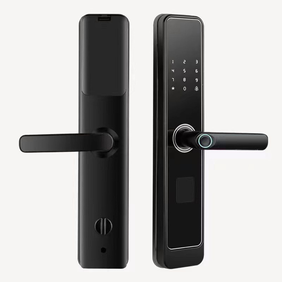 Electronic Keyless Finger Print Smart Locks Password Digital Fingerprint Door Handle Lock with Code and Key for Home