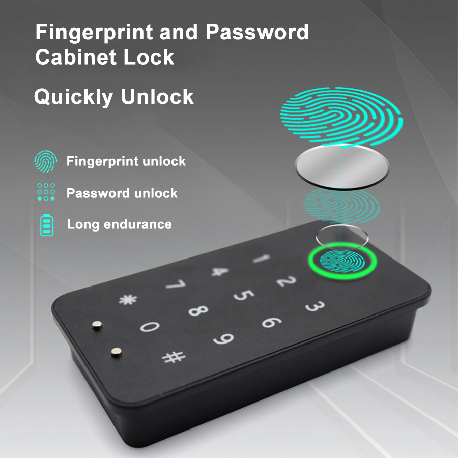 Finger Print Digital Keypad Electronic Password Drawer Door File Cabinet Smart Code Fingerprint Locker locks for Gym Wardrobe