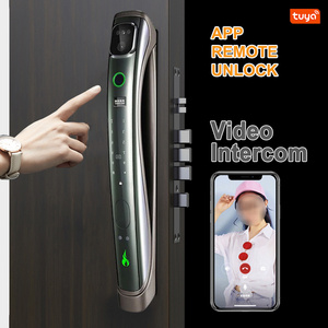 Wifi Real-time Remote Online Visual Intercom Lock Electronic HD Video Voice Smart Door Lock with Camera and Two-way Audio