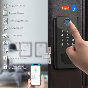 Manufacturer Tuya TTlock App Control Automatic Fingerprint Digital Deadbolt Smart Door Lock For Apartment Home Hotel Office