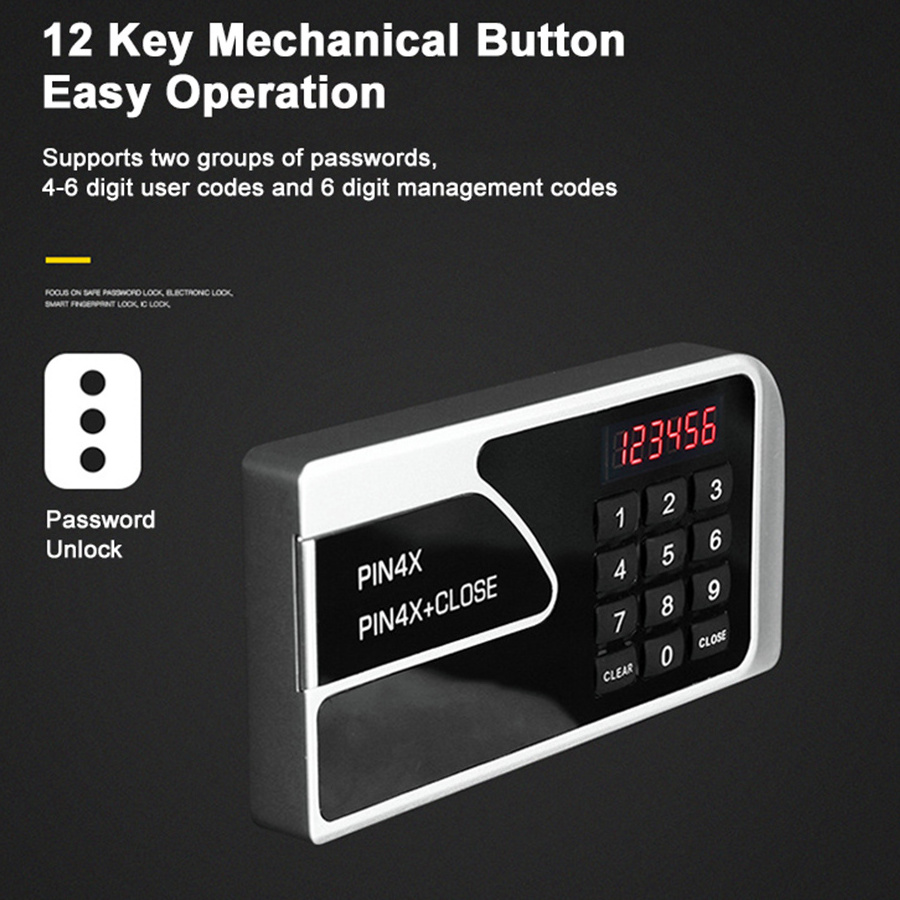 Electronic Digital Lock Keypad Security Password Smart Locker Safe Combination Box Lock with Intelligent Chip