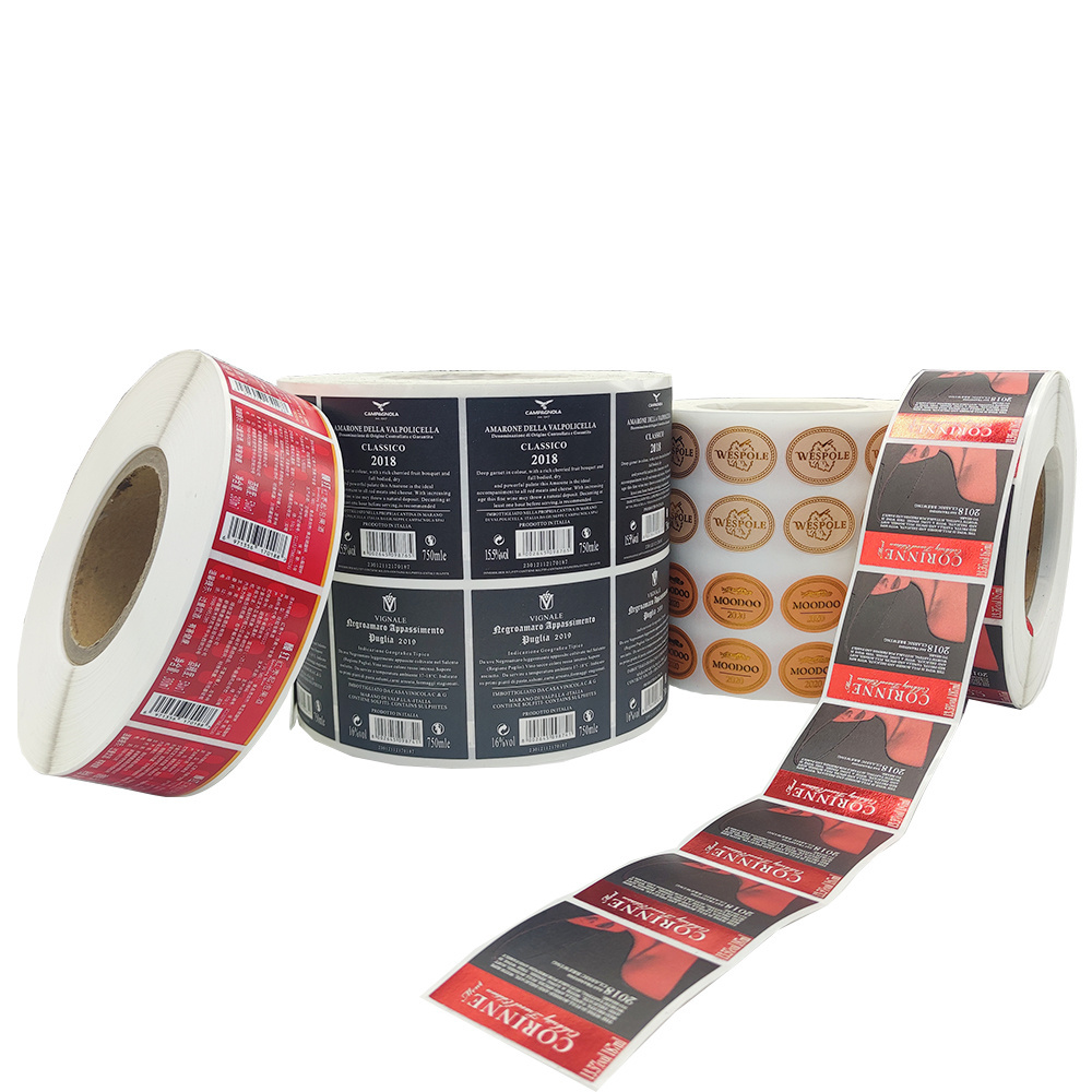 Waterproof Printing Customized Pantone Color Custom Circle Tape Stickers Roll Round Vinyl Sticker Logo Packaging Label