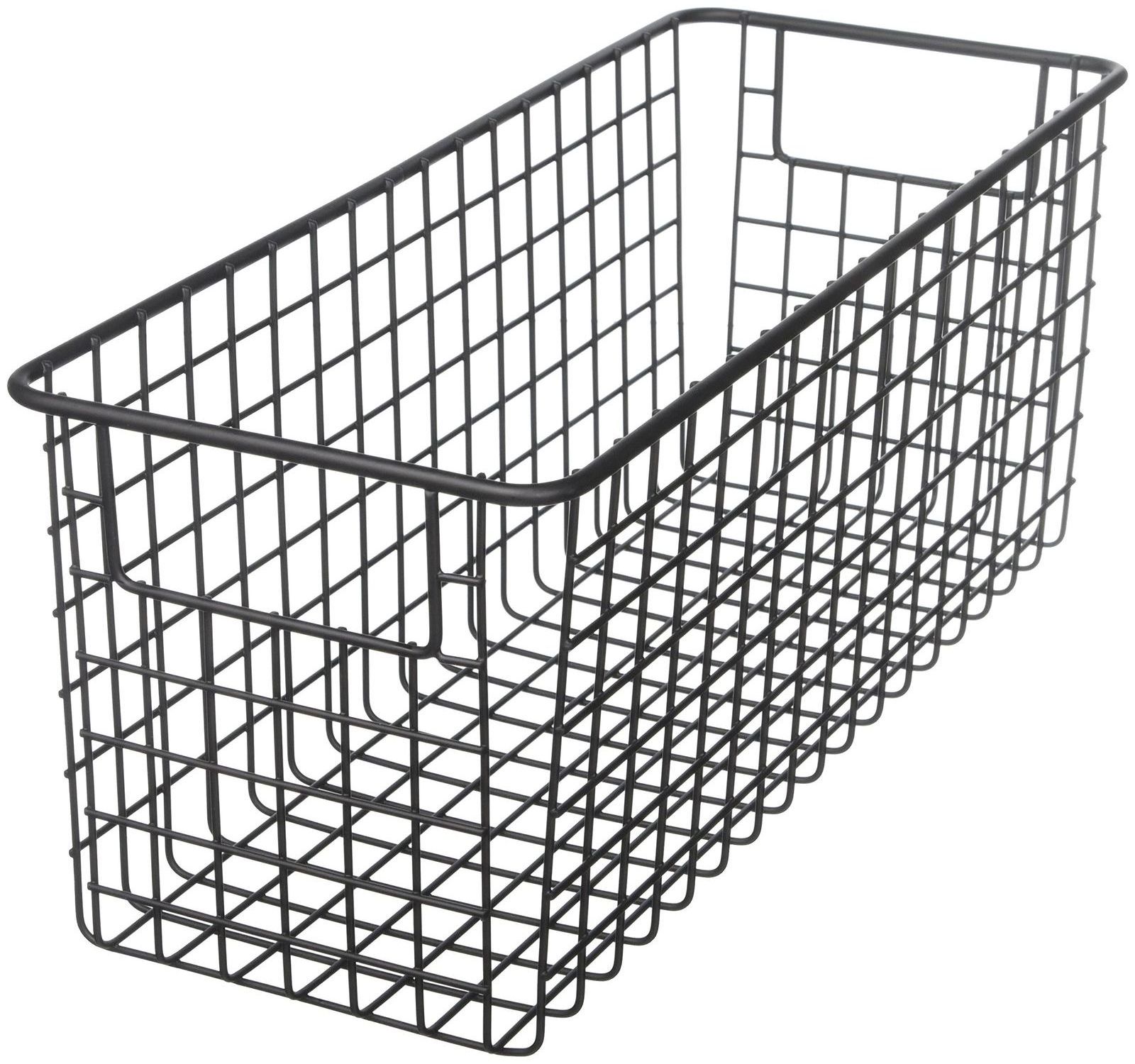 Deep Wire Storage Basket for Kitchen, Pantry, Cabinet - Pack of 2