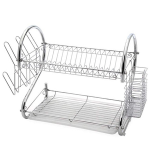 Restaurant Kitchen Stainless Steel Cabinet Metal Wire Dish Drying Rack  Shelves Organizer