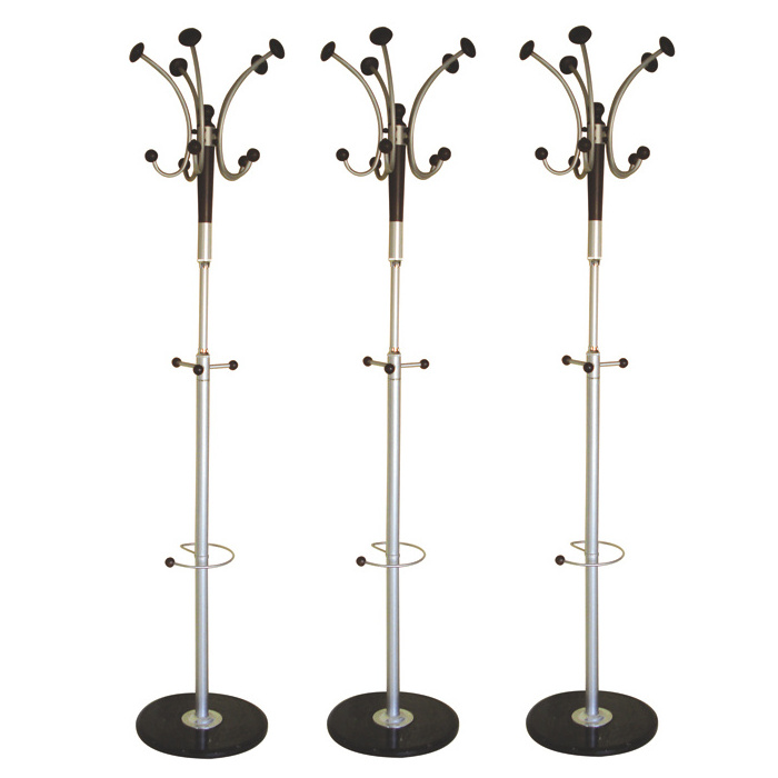 Strong and Sturdy Metal Coat Hanger Stand Rack with Marble Base