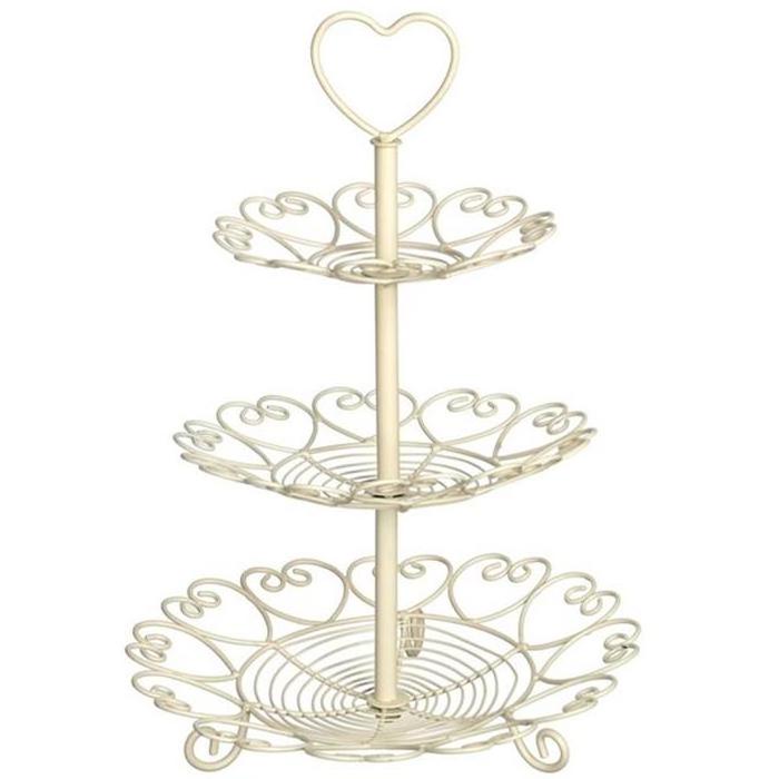 Manufacturer High Quality 3 Tier Metal Wire Cake Dessert Stand Rack