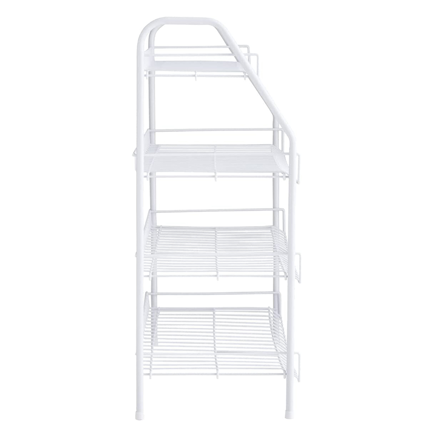 Closet 4 Tier Metal Organizer Space Saving Standing Shelf Shoe Storage Rack Shoe Store Display Rack