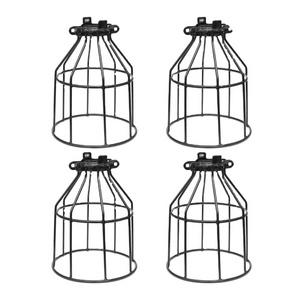 Metal Wire Bulb Guard, Clamp On Steel Lamp Cage for Hanging Pendant Lights and Vintage Cover