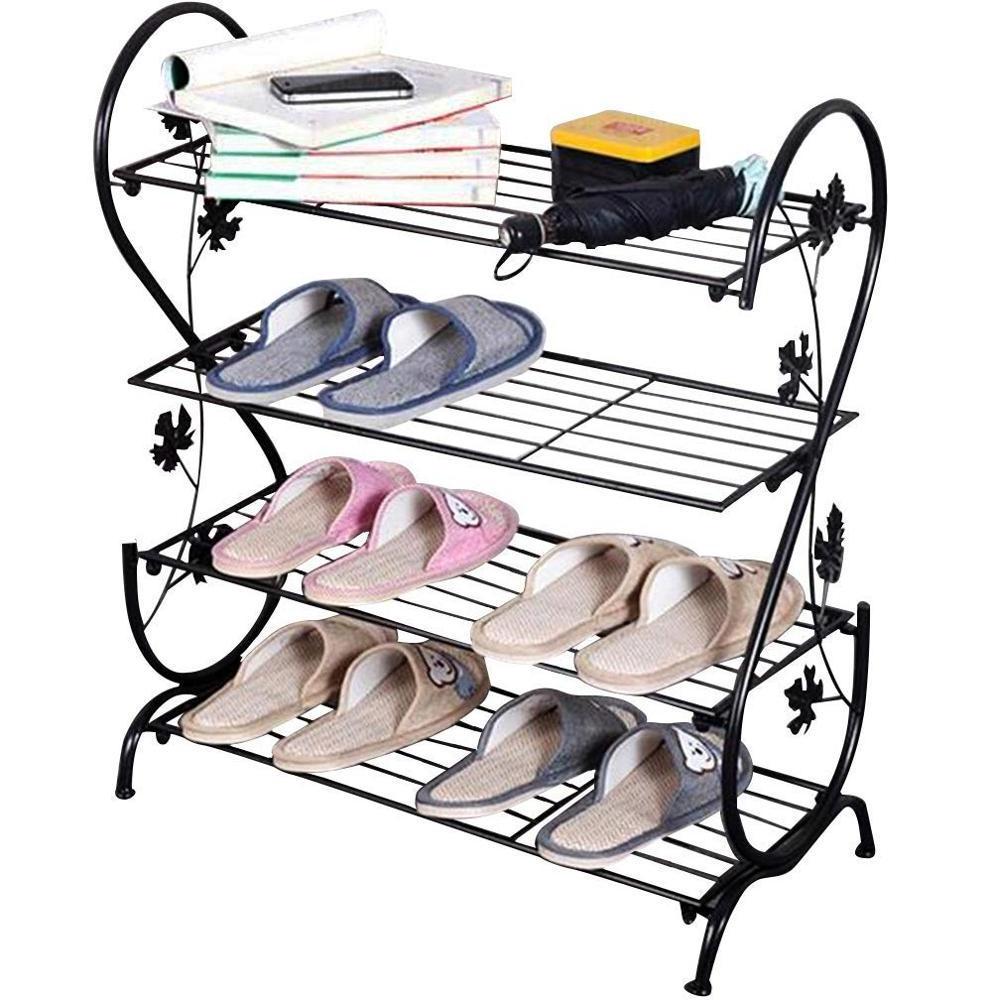 Manufacturer  Metal Four Quarters Multi-layer Simple Shoes Storage Rack  Shoe Display Shelf