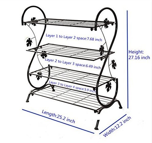 Manufacturer  Metal Four Quarters Multi-layer Simple Shoes Storage Rack  Shoe Display Shelf