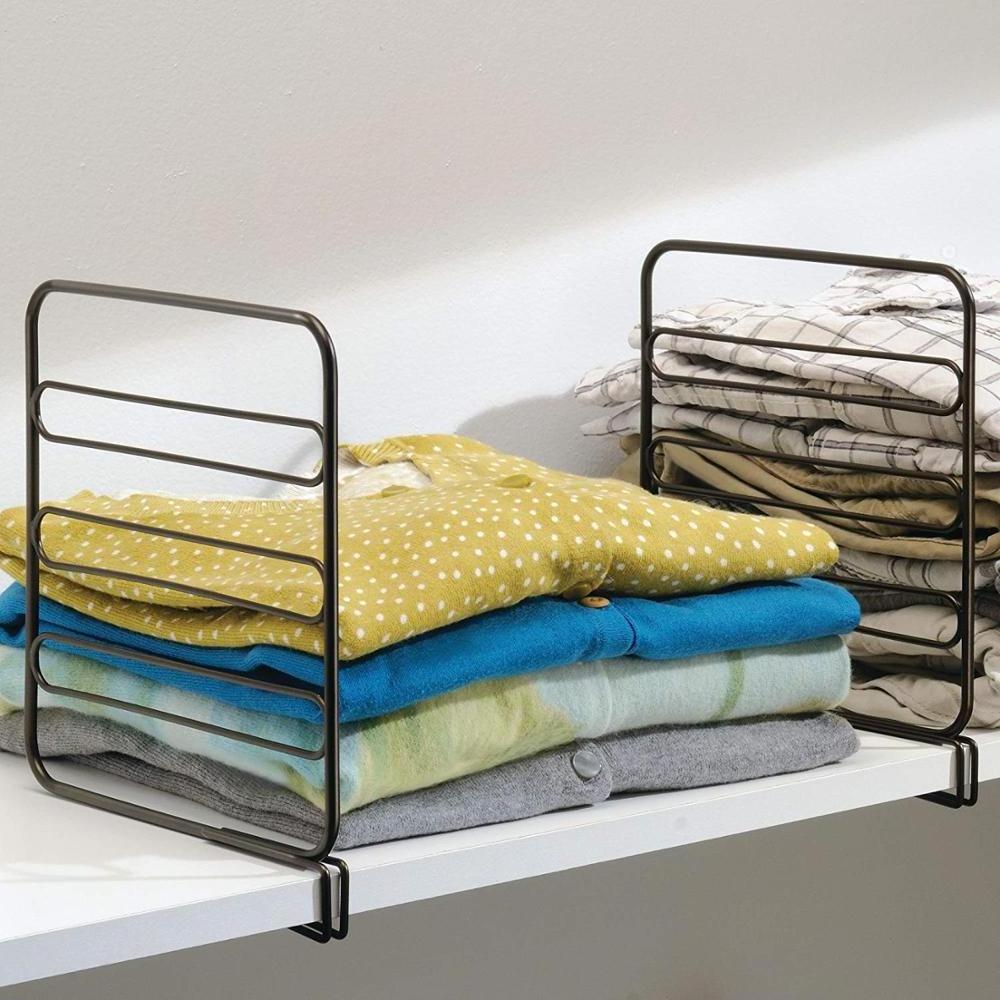 Versatile Metal Wire Closet Shelf Divider and Separator for Storage and Organization pack of 4