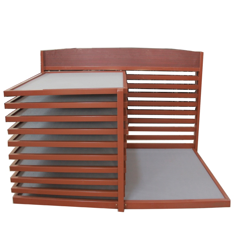 Factory Directly Sell Slant Type 9 Layers Sliding Tile Display Stand Tile Showroom Display Rack Latest Tile Racks