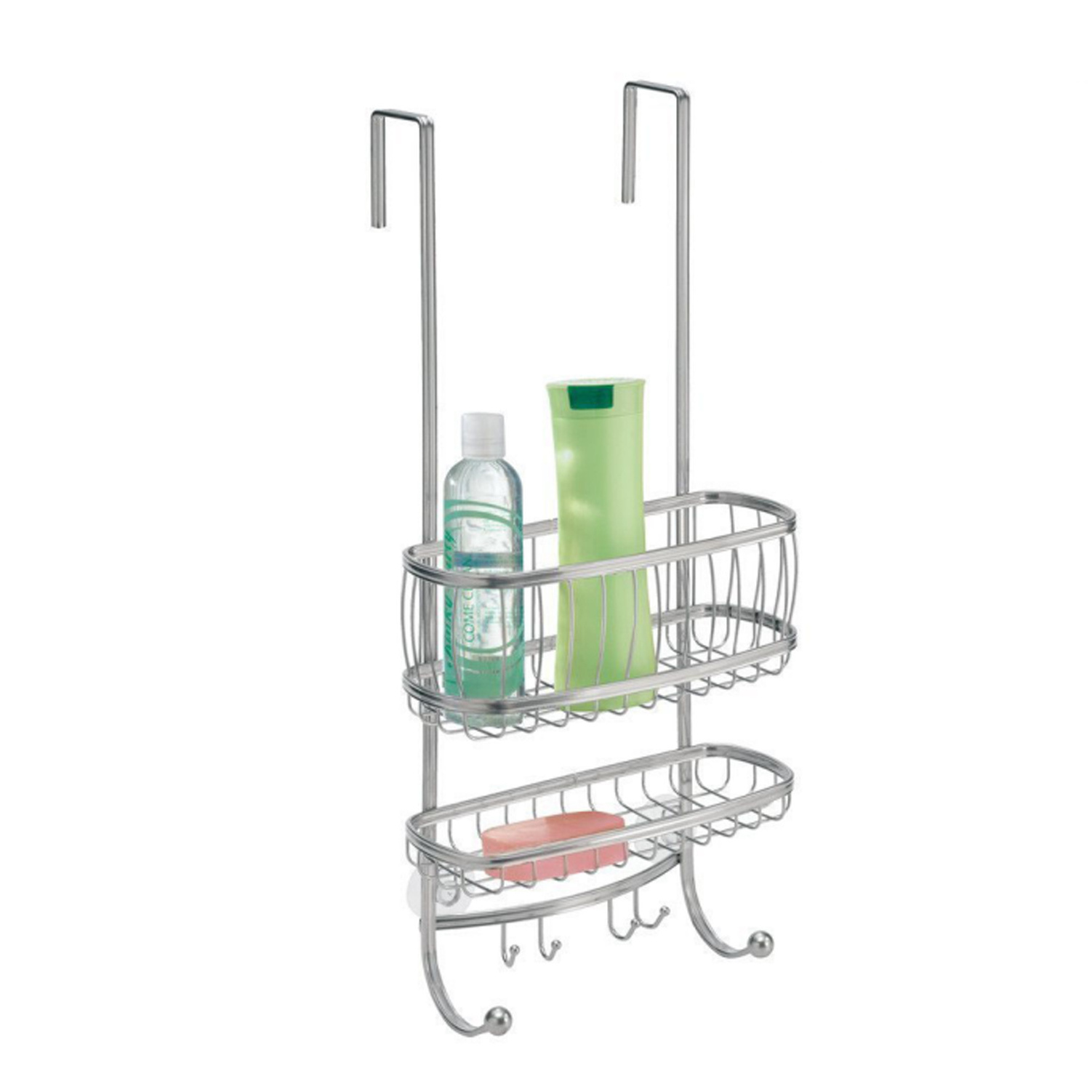 Metal Wire Stainless Steel Bathroom Over The Door Shower Caddy Rack Bathroom Storage Holder Organizer