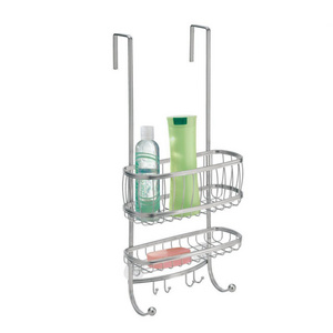 Metal Wire Stainless Steel Bathroom Over The Door Shower Caddy Rack Bathroom Storage Holder Organizer