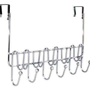 Manufacturer Over The Door 11 Hook Hanger Organizer Rack, Chrome