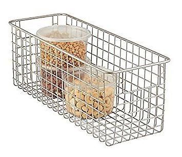 Deep Wire Storage Basket for Kitchen, Pantry, Cabinet - Pack of 2