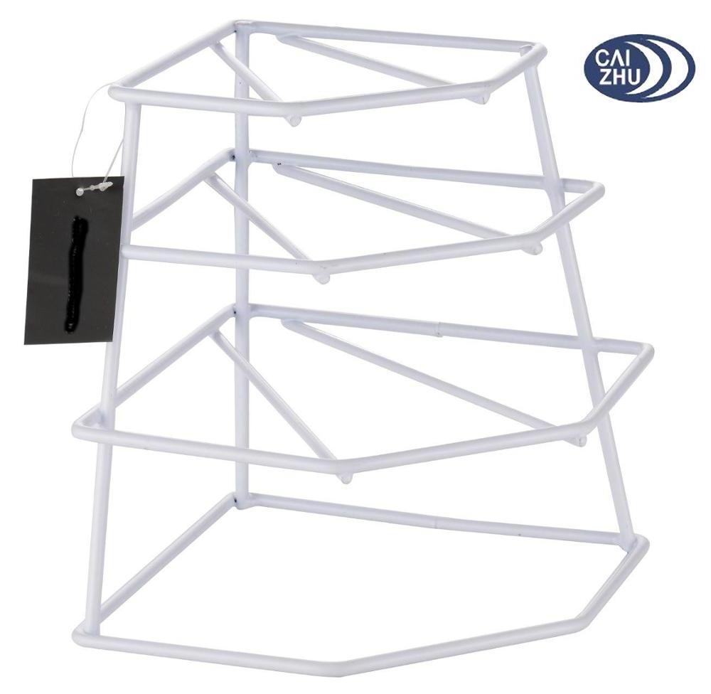 4 TIER WIRE CORNER  DISH  STANDS TACKER HOLDER STORAGE RACK CUPBOARD SHELF