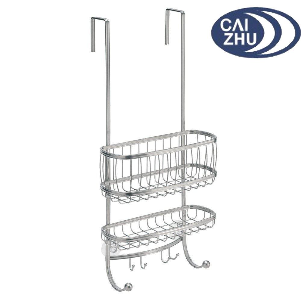 Metal Wire Stainless Steel Bathroom Over The Door Shower Caddy Rack Bathroom Storage Holder Organizer