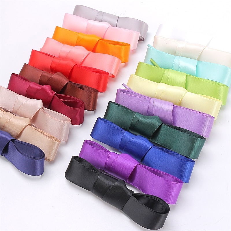 Cheap Wholesale Colorful Ballet Silk Shoe Lace Custom Fancy Children 20mm Flat Satin Ribbon Shoelaces for Lady Girls Sneakers