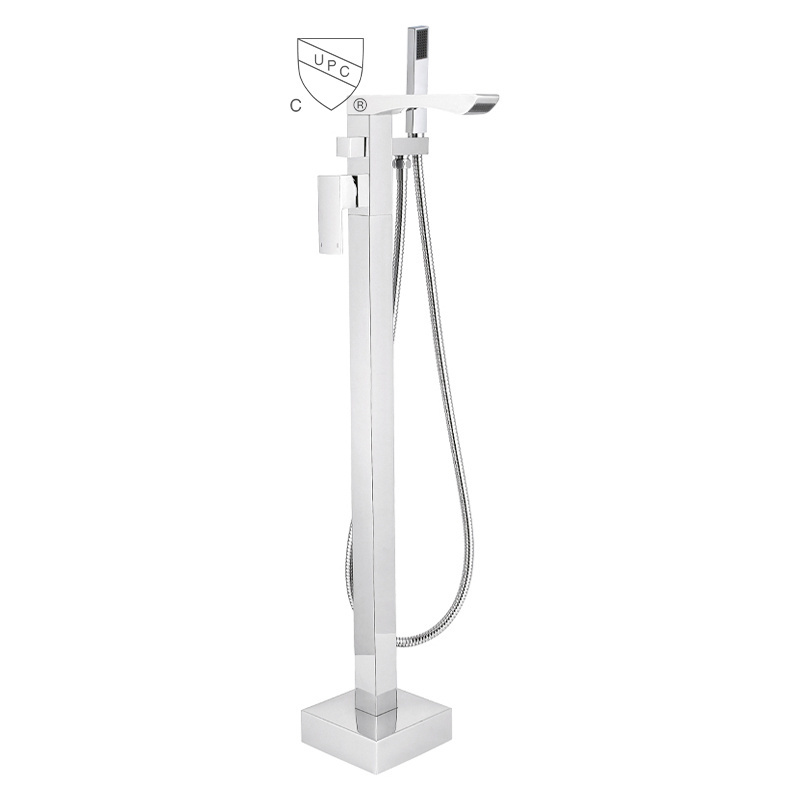 CUPC Luxury Free Standing Bathtub Faucet For Bathroom Floor Mounted Bath Mixer