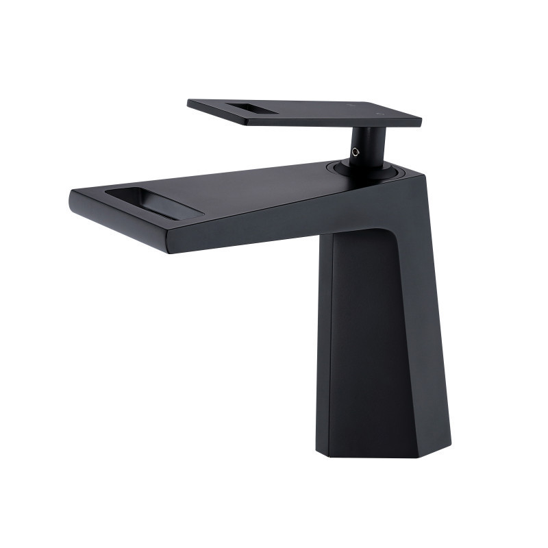 FROXI Single Handle Undermount Sink Mixer Tap Modern Style Bathroom black basin faucet