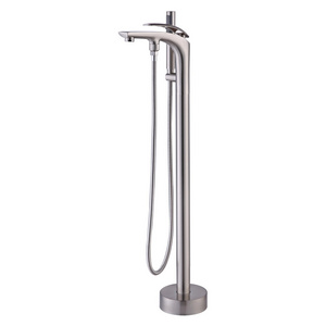 FROXI cUPC Brass Flooring Mount Stand alone Freestanding waterfall Bathtub shower filler Faucet with hand shower