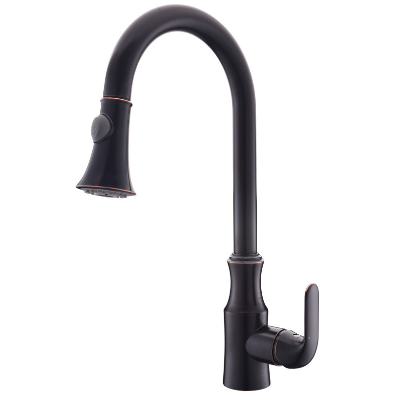 High-end kitchen basin faucet chrome-plated appearance four-color optional faucet separate extraction type