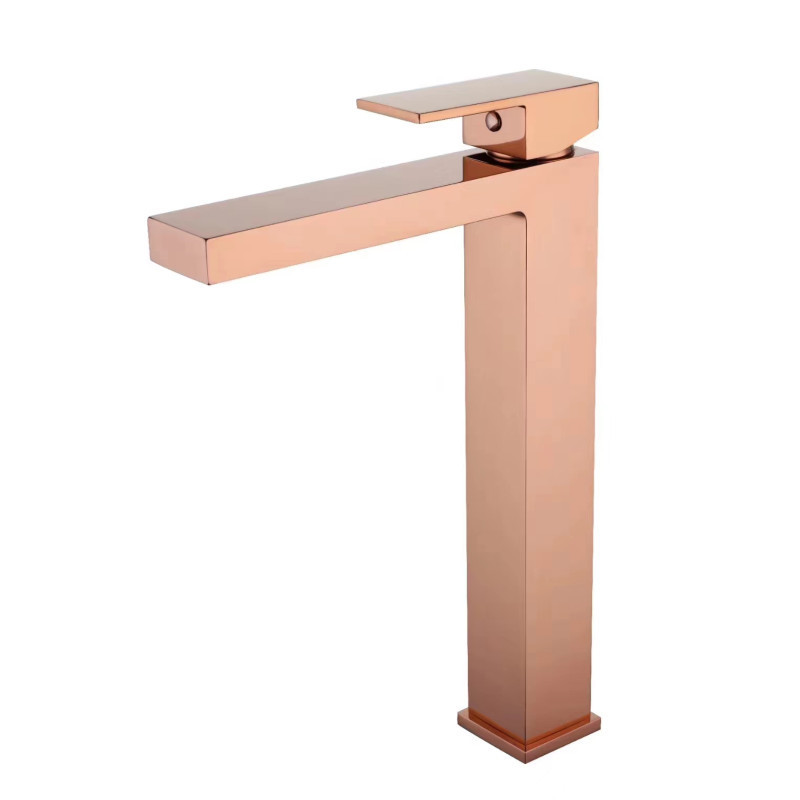 Modern luxury bathroom basin faucet Hot and cold water mixer faucet brass spool gold-plated appearance