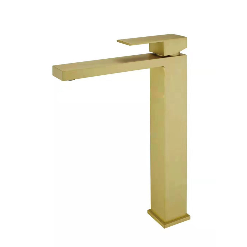 Modern luxury bathroom basin faucet Hot and cold water mixer faucet brass spool gold-plated appearance