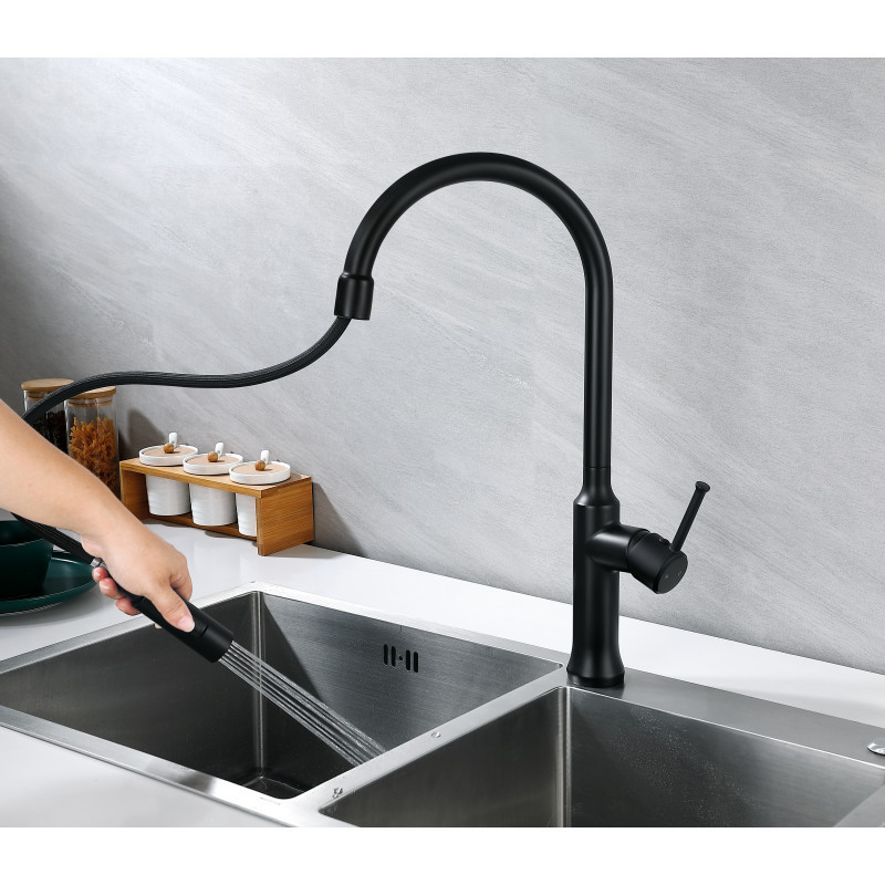 Single hole installation kitchen faucet brass spool multiple water storage functions Kitchen faucet