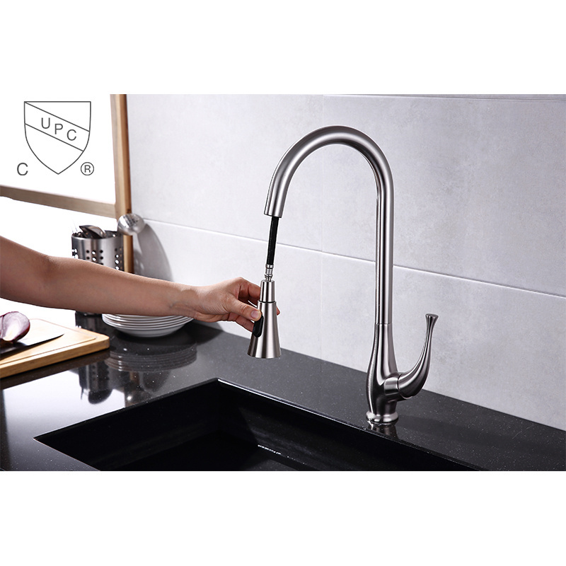 FROXI Brass Stainless Steel Brushed Black Torneira Gourmet Pull Down Kitchen Sink Faucets Pull Out Spring Kitchen Faucets