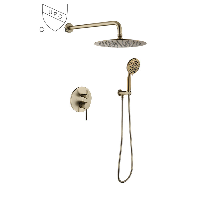 Premium bathroom shower head Brushed gold hidden shower head Multi-functional shower head