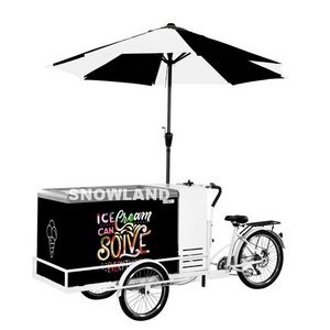 New Mobile Umbrella Gelato Ice Cream Cart Freezer Price