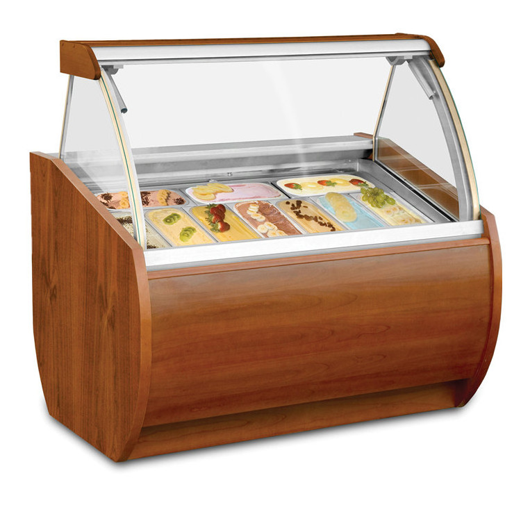 Commercial Used Outdoor Italian Ice Cream Display Freezer For Sale