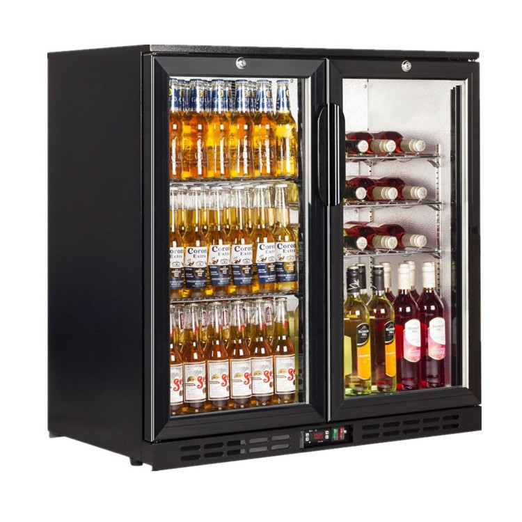 Hot Sale Glass Door Soft Drink Back Bar Beer Cooler