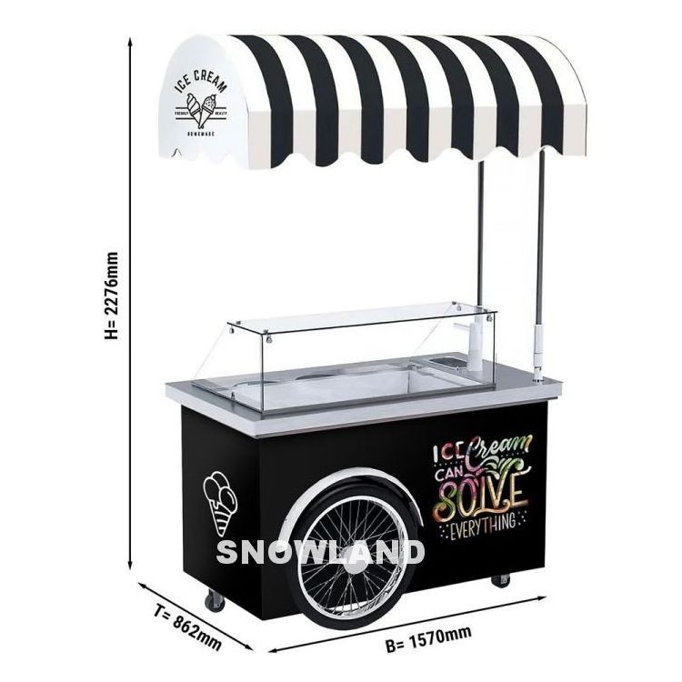 Customized Design Portable Ice Cream Bike Cart For Sale