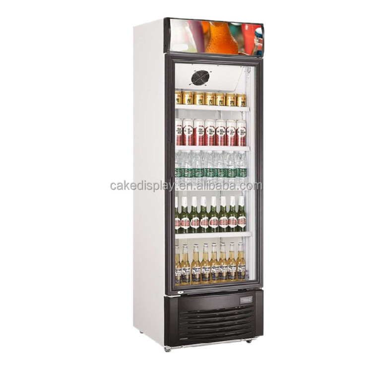 380L Hot Sell Commerical Used  Visi Cooler Refrigerator Double Door