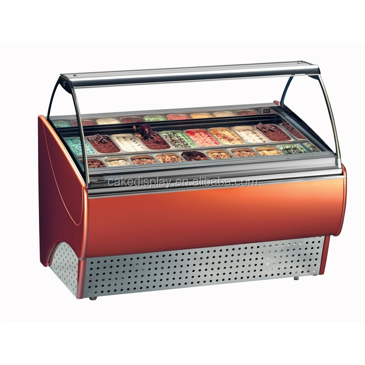 Italian Portable Popsicles Ice Cream Display Freezer