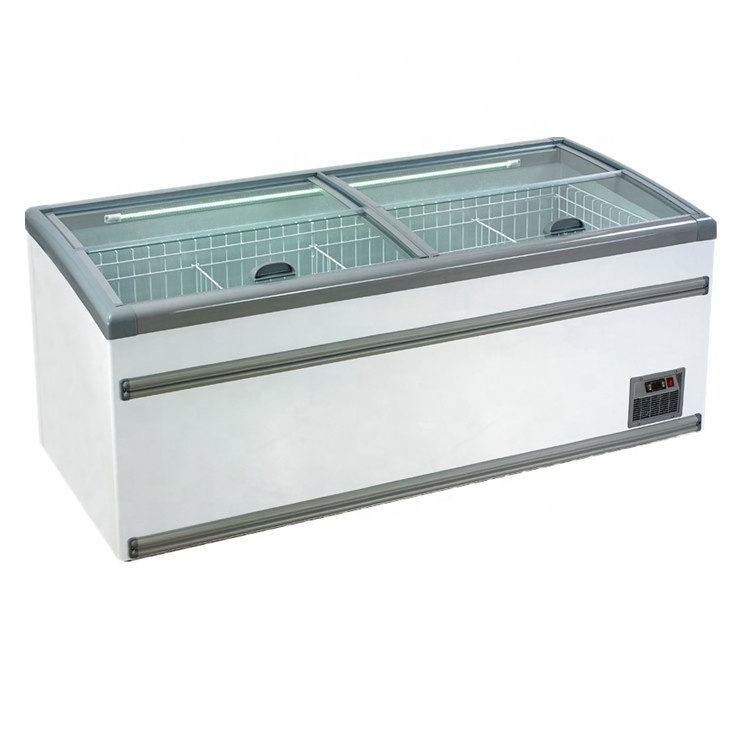 Wholesale Static Cooling Supermarket Island Freezer Cheap